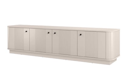 skříňka RTV Vesper 4D 187 cm - kašmír / černá Úchytky
