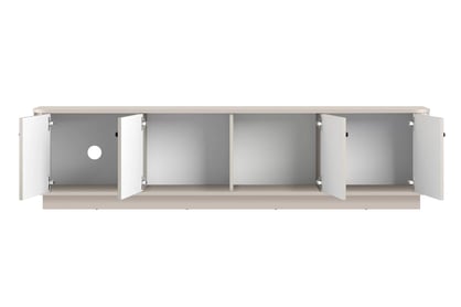 TV skrinka Vesper 4D 187 cm - kašmír / čierny úchyty TV skrinka Vesper 4D 187 cm - kašmír / čierny úchyty