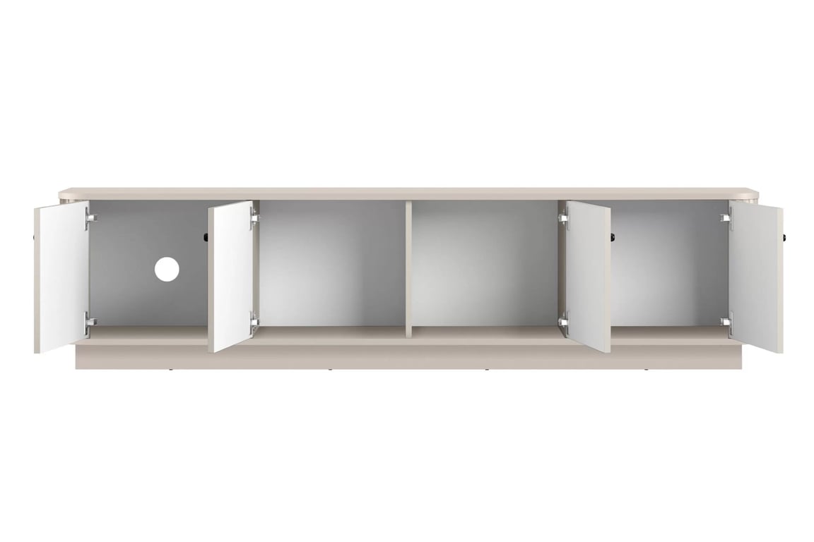 TV skrinka Vesper 4D 187 cm - kašmír / čierny úchyty TV skrinka Vesper 4D 187 cm - kašmír / čierny úchyty