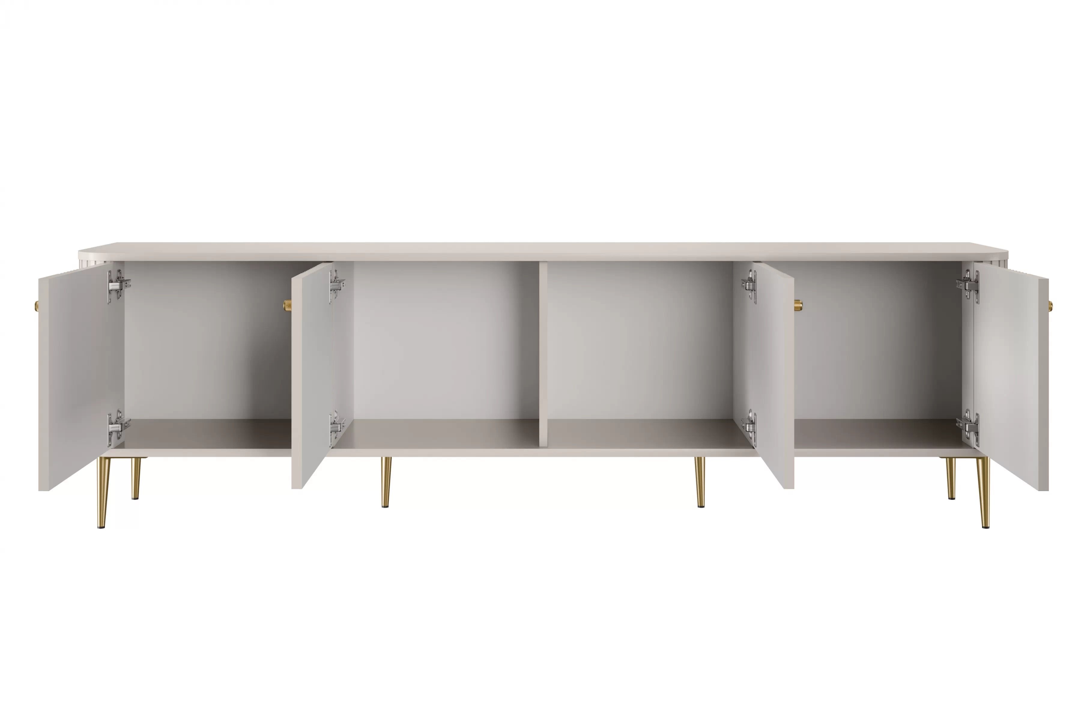 TV stolek Vesper 4D 187 cm - kašmírový / zlaté nožky skříňka RTV Vesper 4D 187 cm - kašmír / zlote Nohy