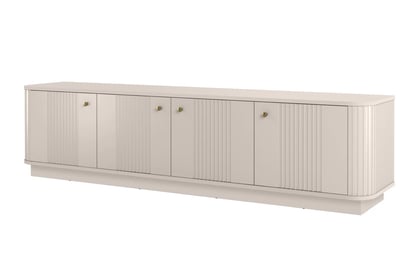 skříňka RTV Vesper 4D 187 cm - kašmír / zlote Úchytky