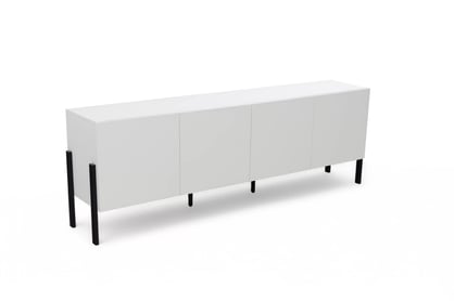 TV skrinka Wezilo 204 cm - biely supermat / čierne nožičky TV skrinka Wezilo 204 cm - Biely supermat / čierny nožičky