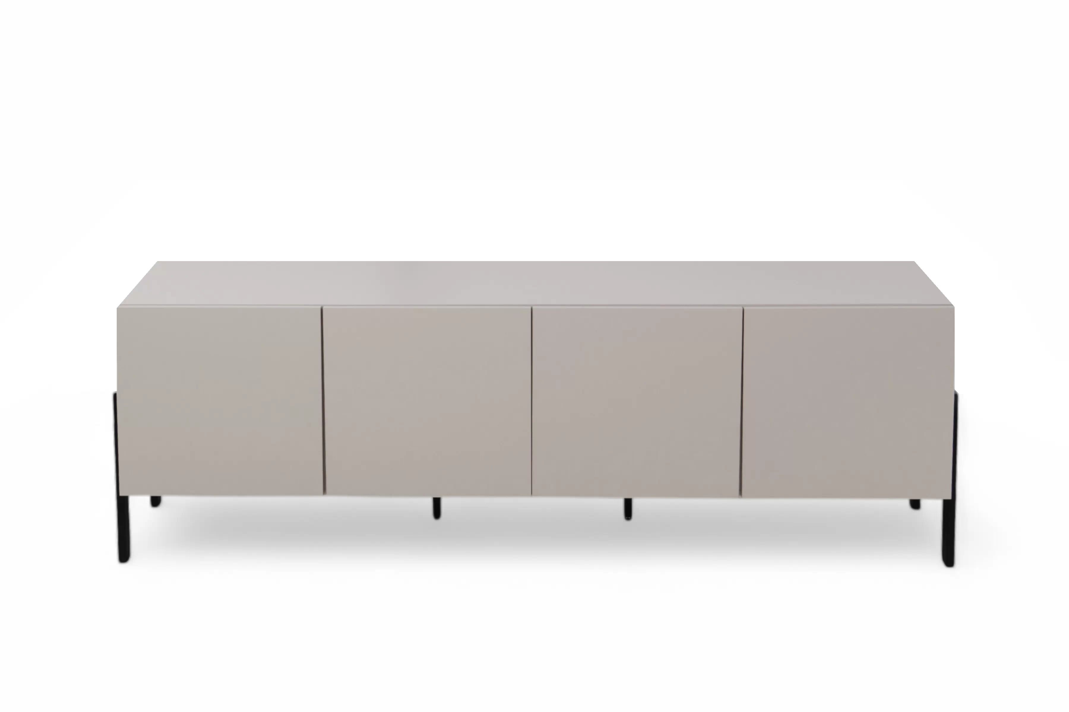 TV stolek Jukon 204 cm - kašmír / černé nožky skříňka RTV Wezilo 204 cm - kašmír / černé nožičky