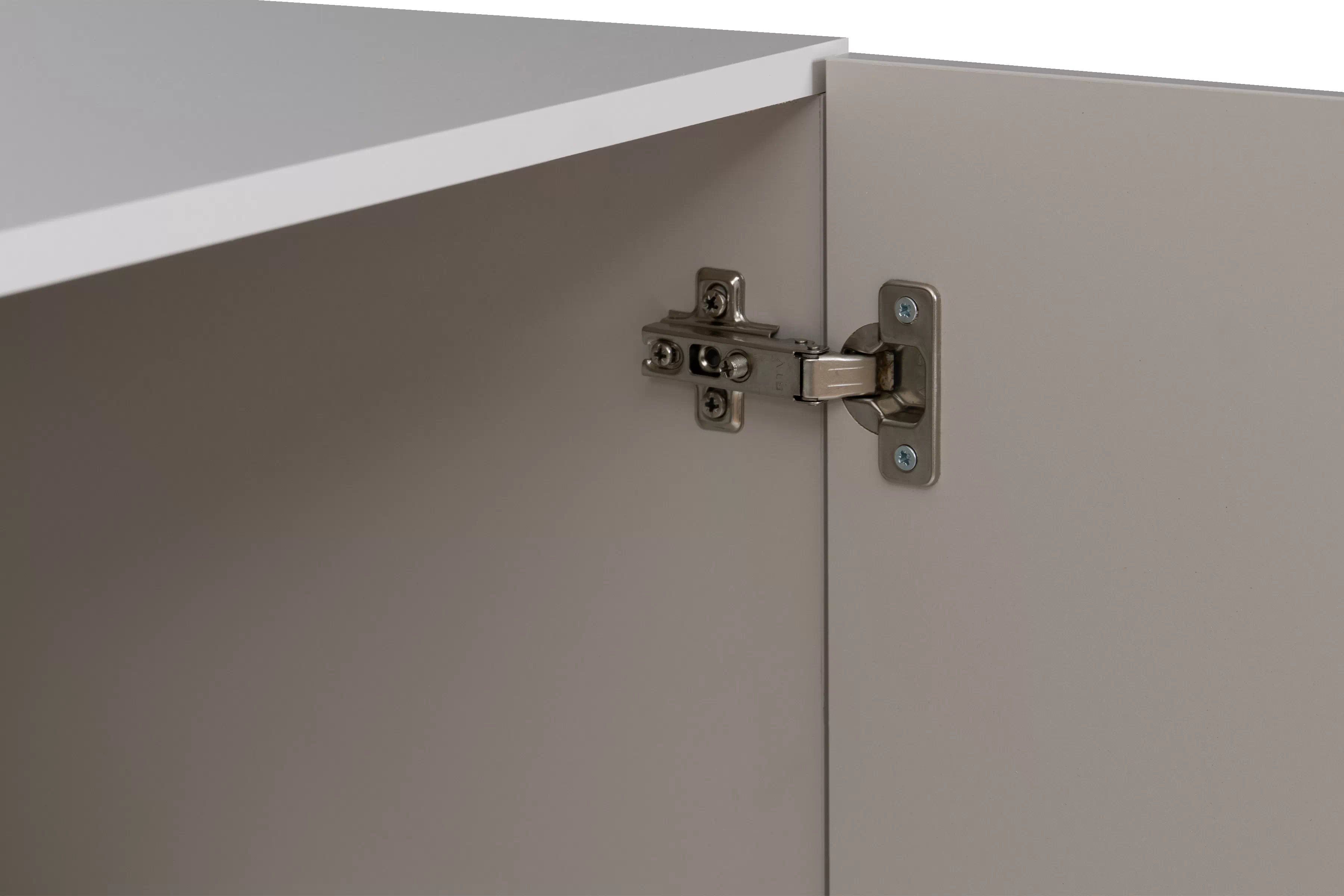 TV stolek Jukon 204 cm - kašmír / černé nožky skříňka RTV Wezilo 204 cm - kašmír / černé nožičky