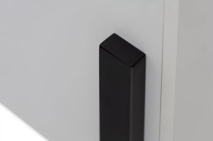TV stolek Wezilo 204 cm se zásuvkami - bílý supermat / černé nožky skříňka RTV Wezilo se zásuvkami 204 cm - bílá supermat / černé nožičky