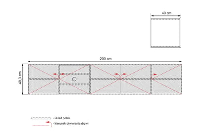 Závesná skrinka RTV Asha 200 cm s ryhovaným čelom - artisan / čierny mat TV skrinka závesná Asha 200 cm s frézovaným frontom - artisan / Čierny mat