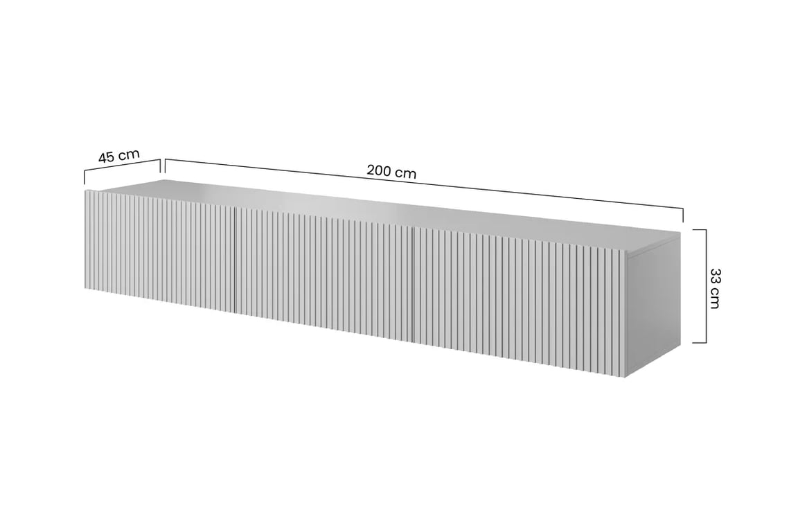 Závěsný TV stolek Nicole 200 cm se zásuvkou - antická růžová Skříňka RTV závěsná Nicole z szuflada 200 cm - antický Růžová