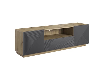 Moderní TV skříňka s šuplíkem Asha 167 cm - artisan / rivier stone mat
