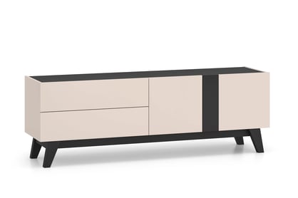 TV stolek Salio 160 cm se zásuvkami - kašmír / černý