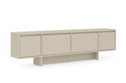 Čtyřdveřová TV skříňka Zolia 180 cm na soklu - kašmír