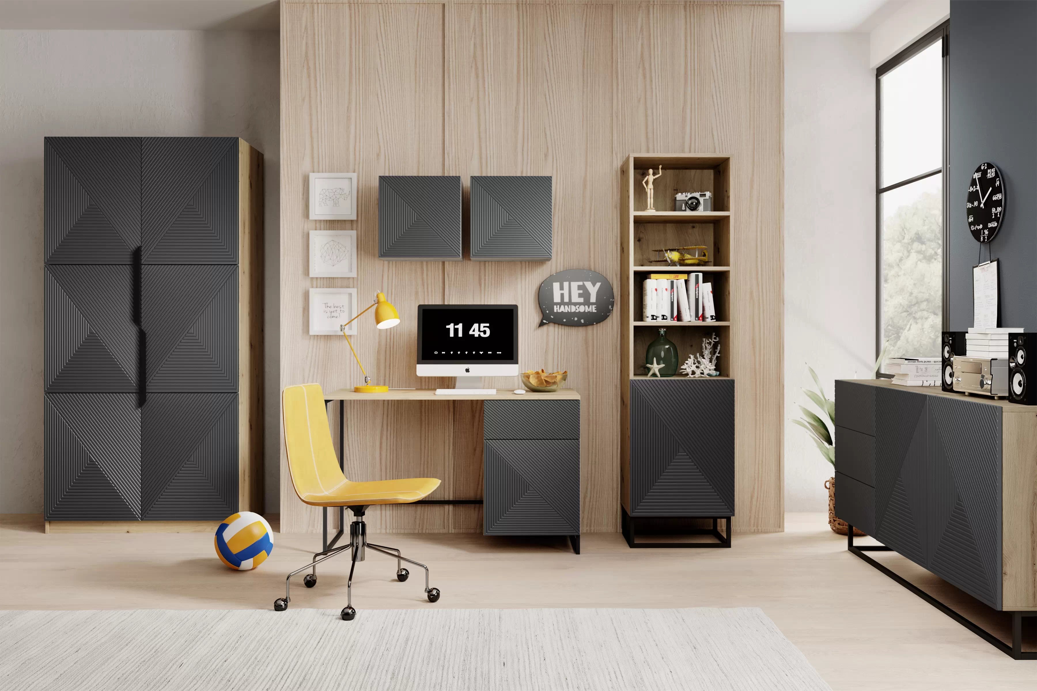 Závěsná skříňka Asha 40 cm - dub artisan / rivier stone mat Skříňka závěsná Asha 40 cm - artisan / rivier stone mat