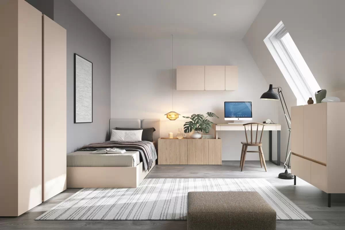 Skrinka na stenu Luca 120 cm - béžová Skrinka závesná Luca 12 - 120 cm - Béžová Pieskový