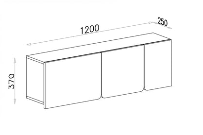 Azalio fali szekrény 120 cm - homokbézs Szafka függő Luca 12 - 120 cm - bézs piaskowy