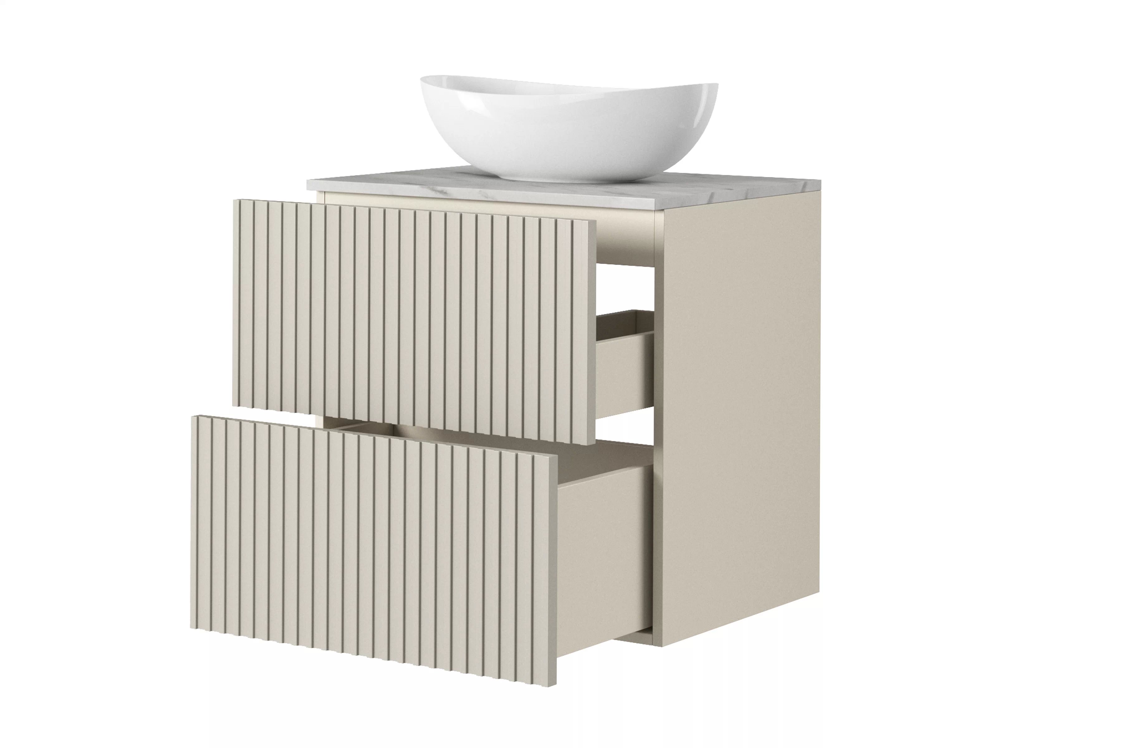 Závesná kúpeľňová skrinka pod umývadlo Nicole 60 cm - kašmírová Skrinka závesná Nicole 60 cm pod umywalke - kašmír