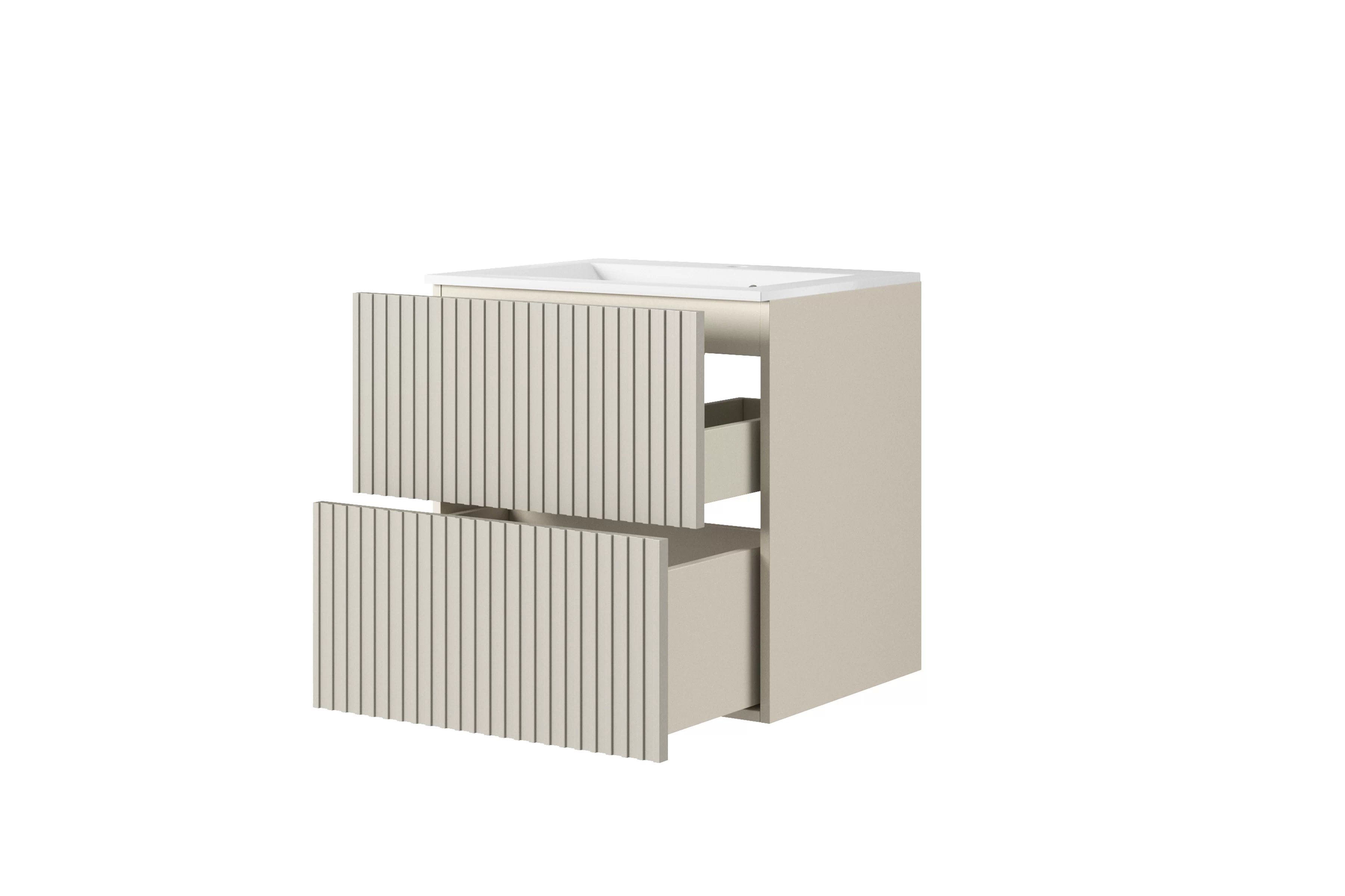 Závesná kúpeľňová skrinka pod umývadlo Nicole 60 cm - kašmírová Skrinka závesná Nicole 60 cm pod umywalke - kašmír