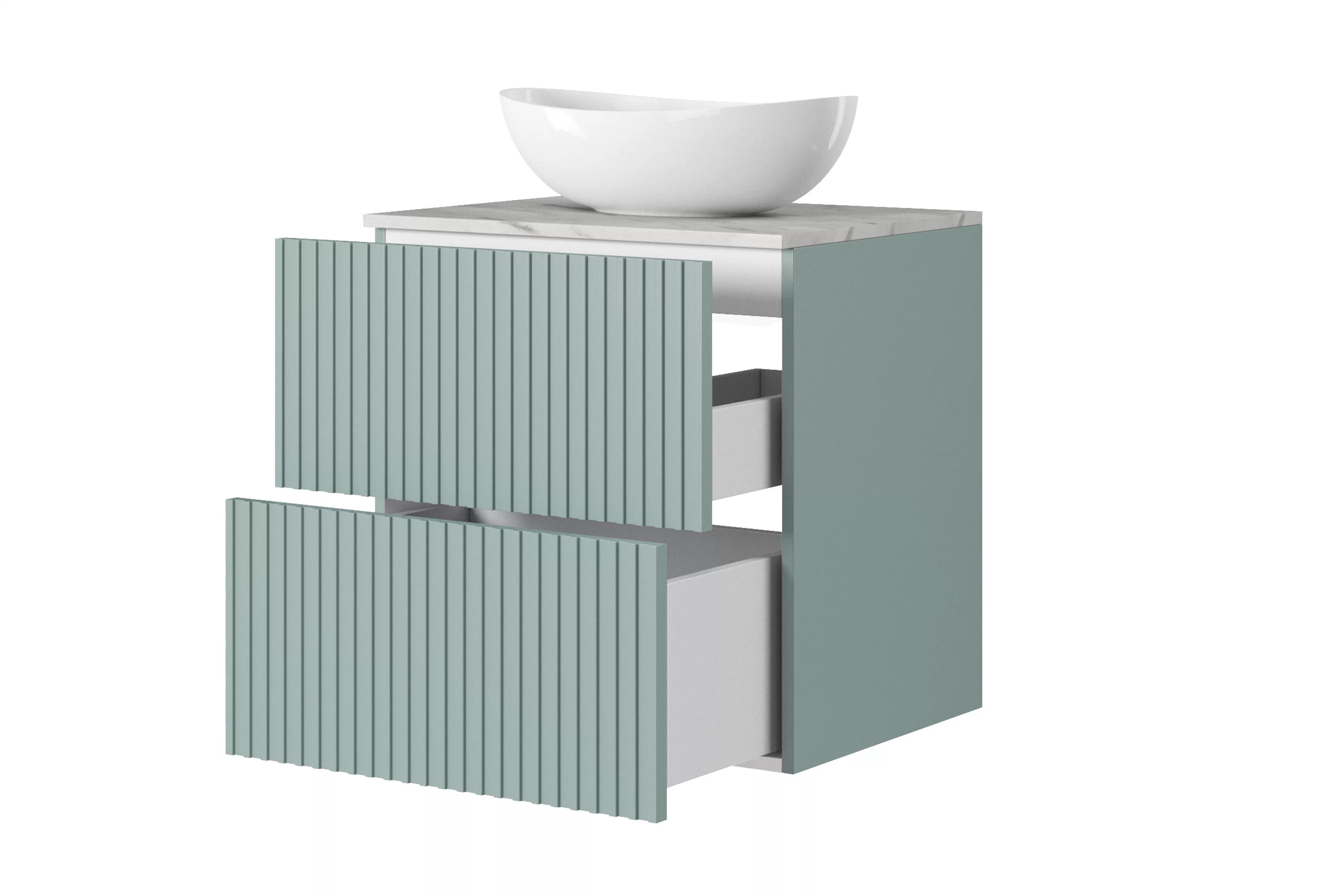 Kúpeľňová skrinka Nicole 60 cm závesná pod umývadlo - šalvia - Limitovaná ponuka Skrinka závesná Nicole 60 cm pod umywalke - szalwia