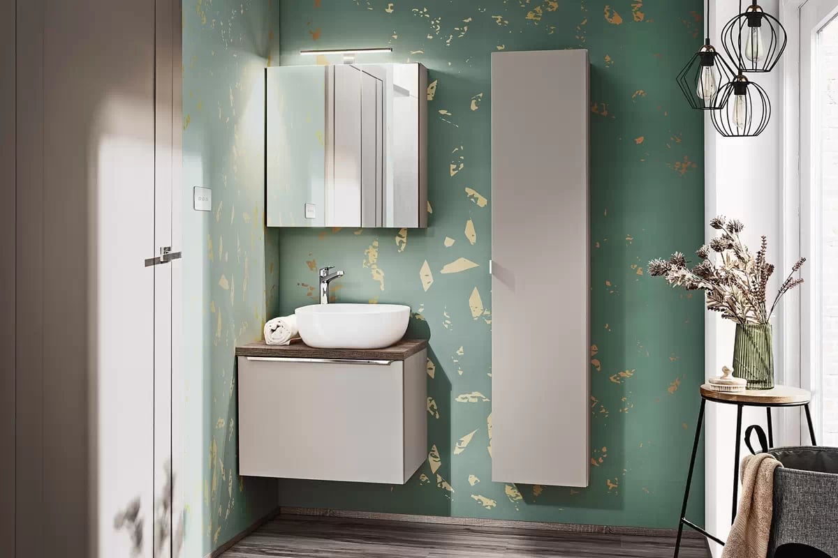 Závěsná skříňka pod umyvadlo Santa Fe Taupe 60 cm - křemíková šedá moderní Nábytek lazienkowe santa fe taupe