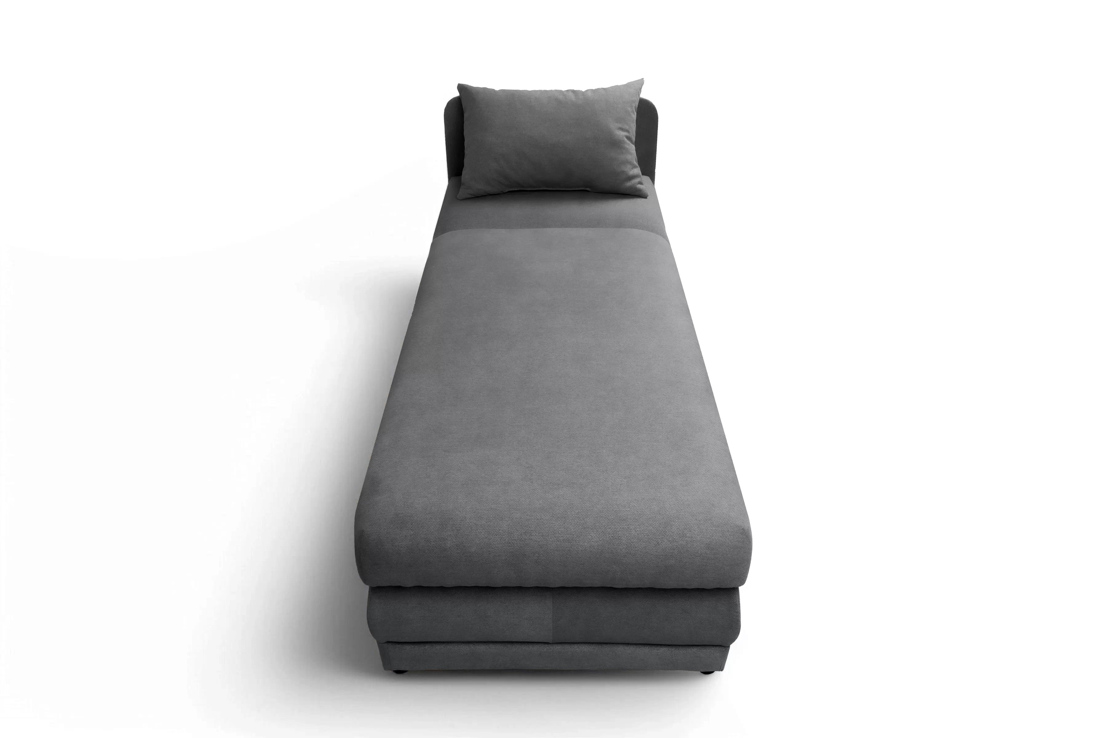 Válenda s úložným prostorem Kodil I - šedá Ado 1614 Gargoyle Válenda pro jednu osobu Kodil I s úložným prostorem - šedá plecionka Ado 1614 Gargoyle