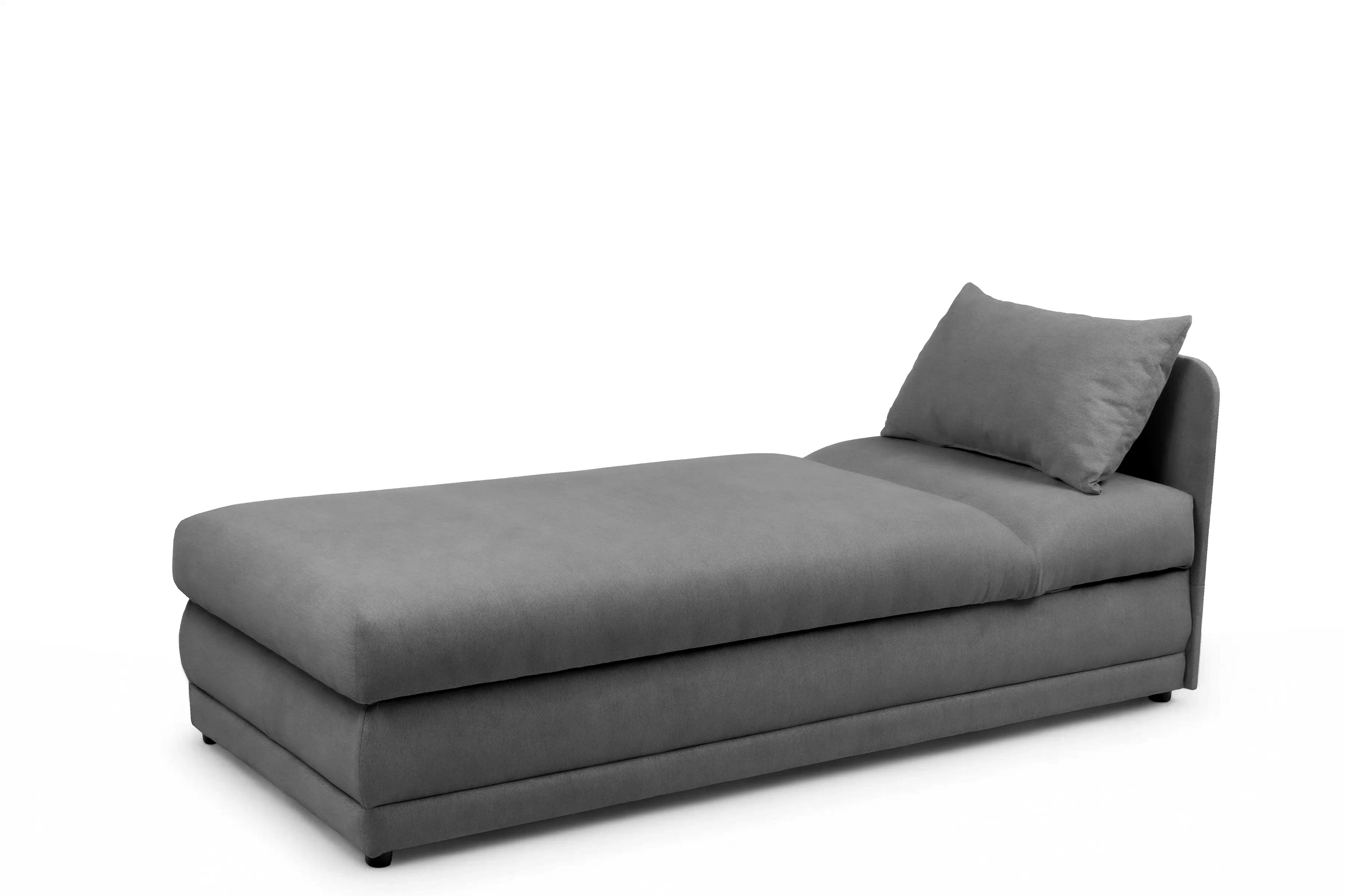 Válenda s úložným prostorem Kodil I - šedá Ado 1614 Gargoyle Válenda pro jednu osobu Kodil I s úložným prostorem - šedá plecionka Ado 1614 Gargoyle