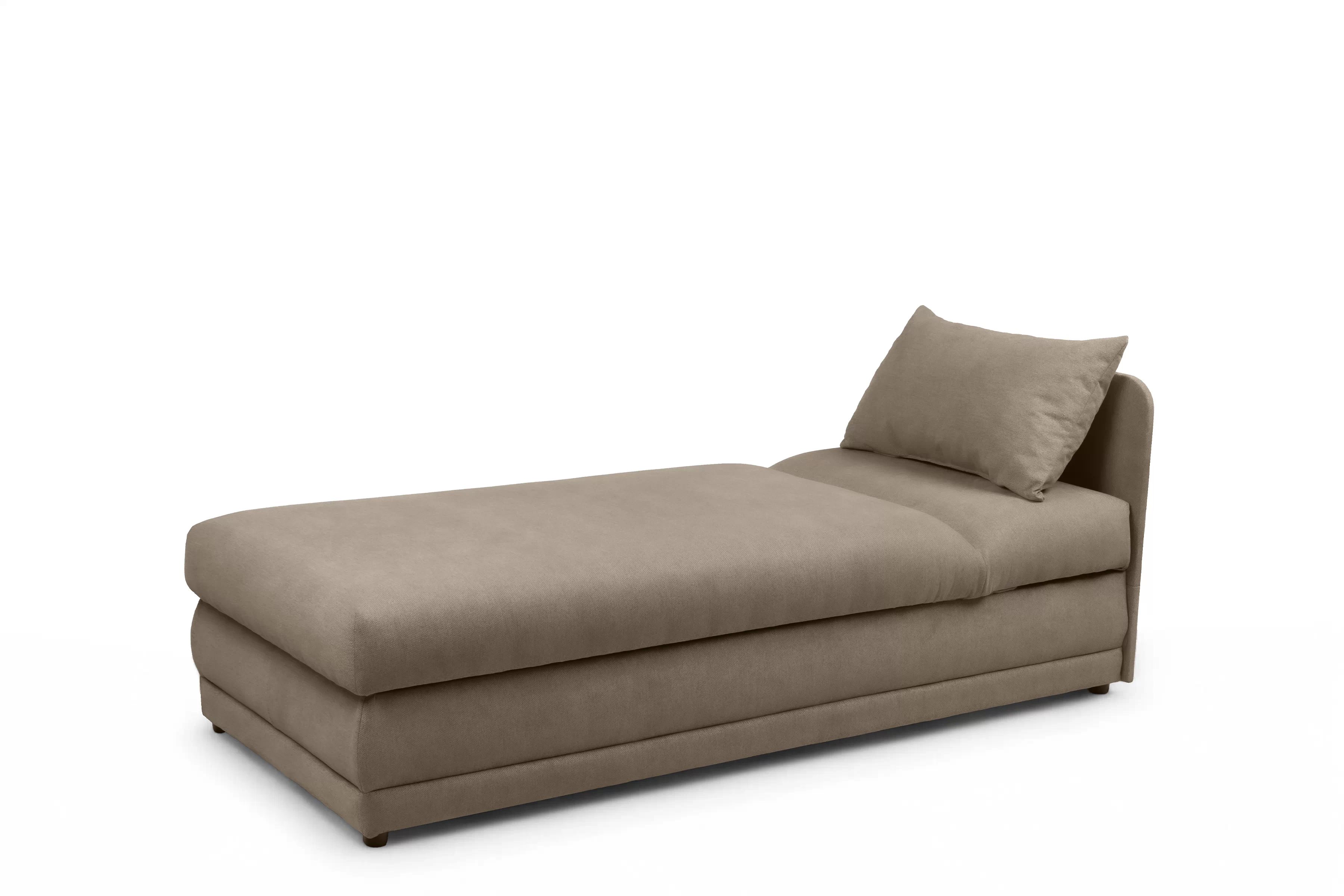 Válenda s úložným prostorem Kodil I - béžová Ado 1603 Vlašský ořech Válenda pro jednu osobu Kodil I s úložným prostorem- béžová plecionka Ado 1603 vlašský ořech