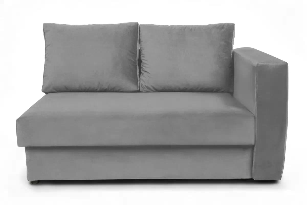 Rozkládací válenda s úložným prostorem Maciek levá - hnědá Velluto 31 Válenda/Postel levá rozkládací s úložným prostorem Maciek - šedá samet Velluto 16