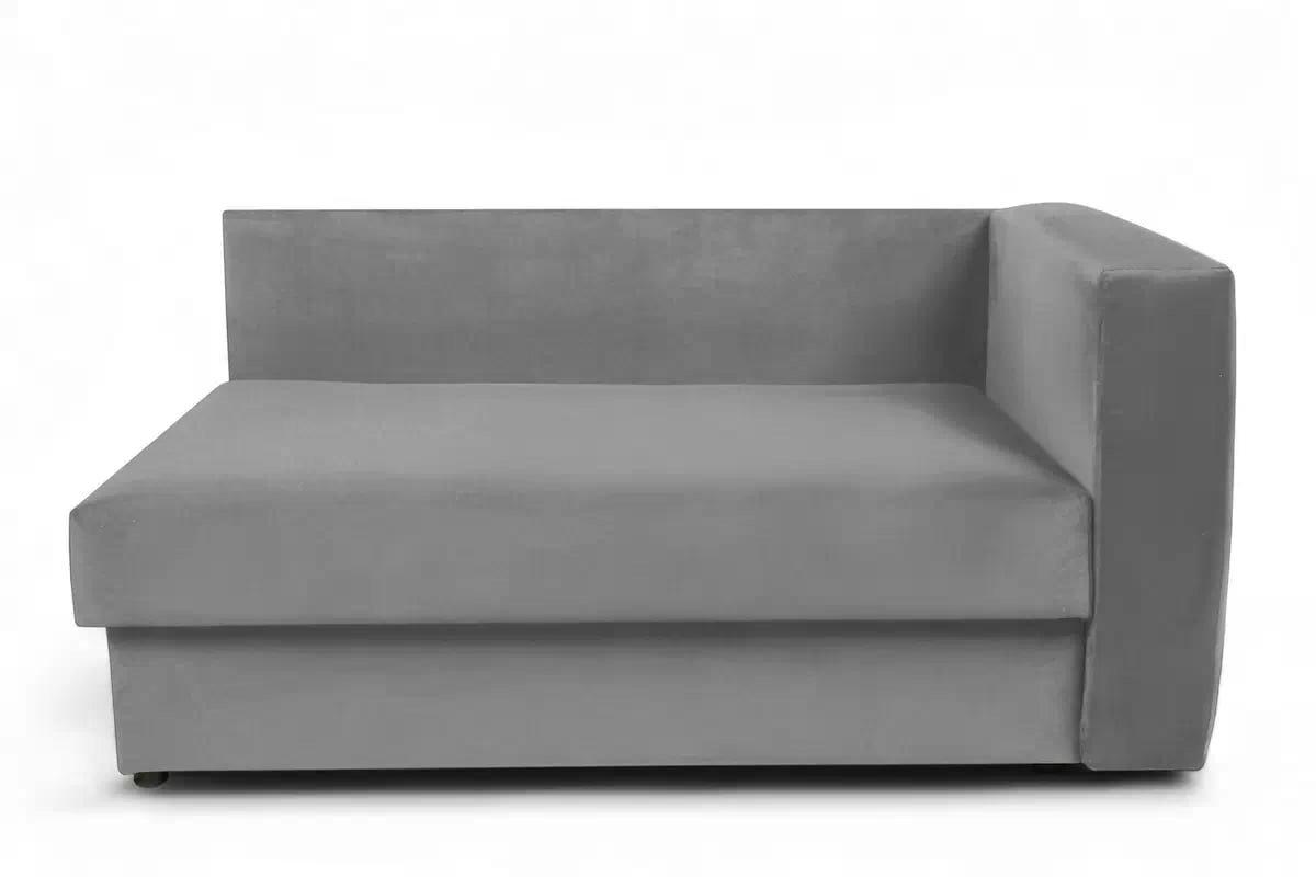 Rozkládací válenda s úložným prostorem Maciek levá - hnědá Velluto 31 Válenda/Postel levá rozkládací s úložným prostorem Maciek - šedá samet Velluto 16