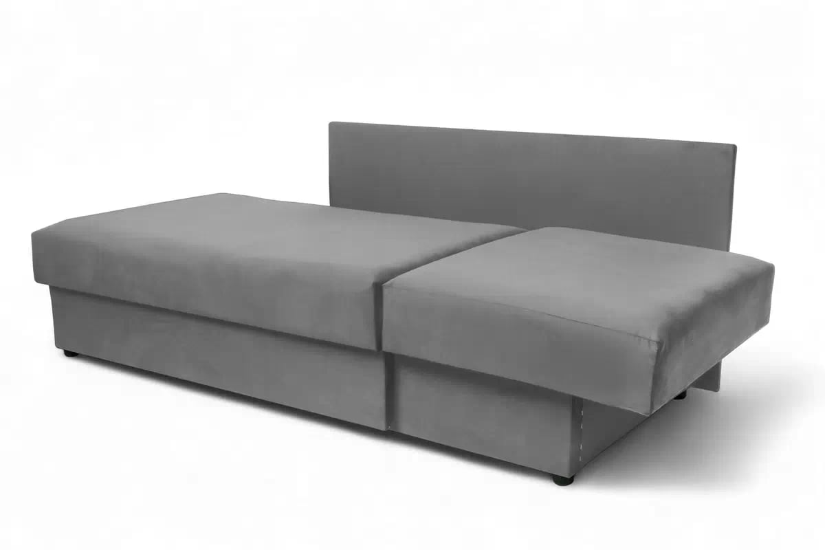 Rozkládací válenda s úložným prostorem Maciek levá - hnědá Velluto 31 Válenda/Postel levá rozkládací s úložným prostorem Maciek - šedá samet Velluto 16