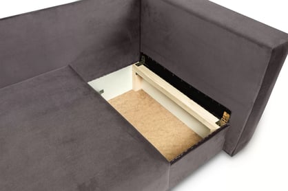 Detská pohovka/posteľ rozkladany s úložným priestorom Maciek - šedý velúr Velvet 3038 1914 Detská pohovka/posteľ rozkladany s úložným priestorom Maciek - šedý velúr Velvet 3038 1914