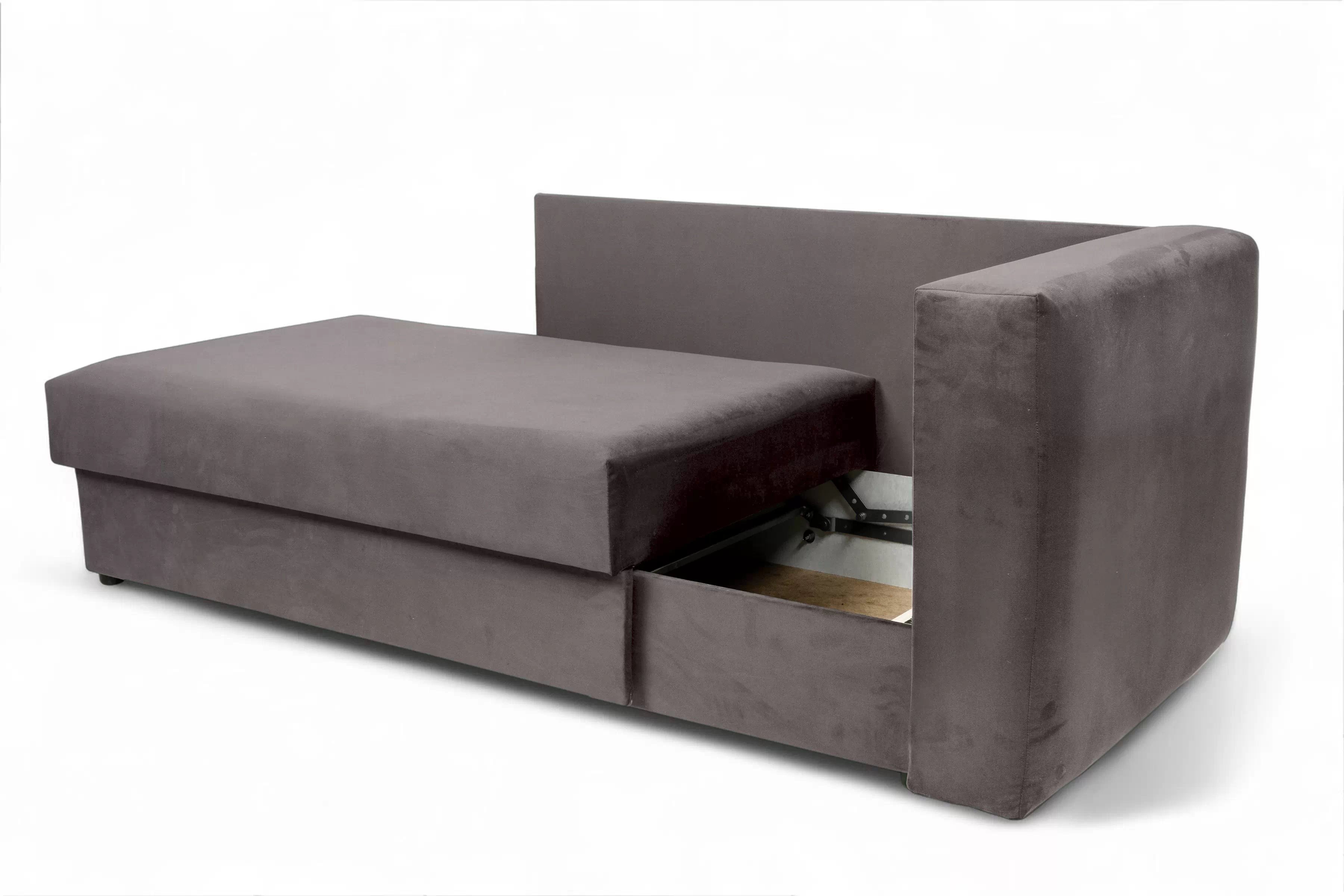 Detská pohovka/posteľ rozkladany s úložným priestorom Maciek - šedý velúr Velvet 3038 1914 Detská pohovka/posteľ rozkladany s úložným priestorom Maciek - šedý velúr Velvet 3038 1914