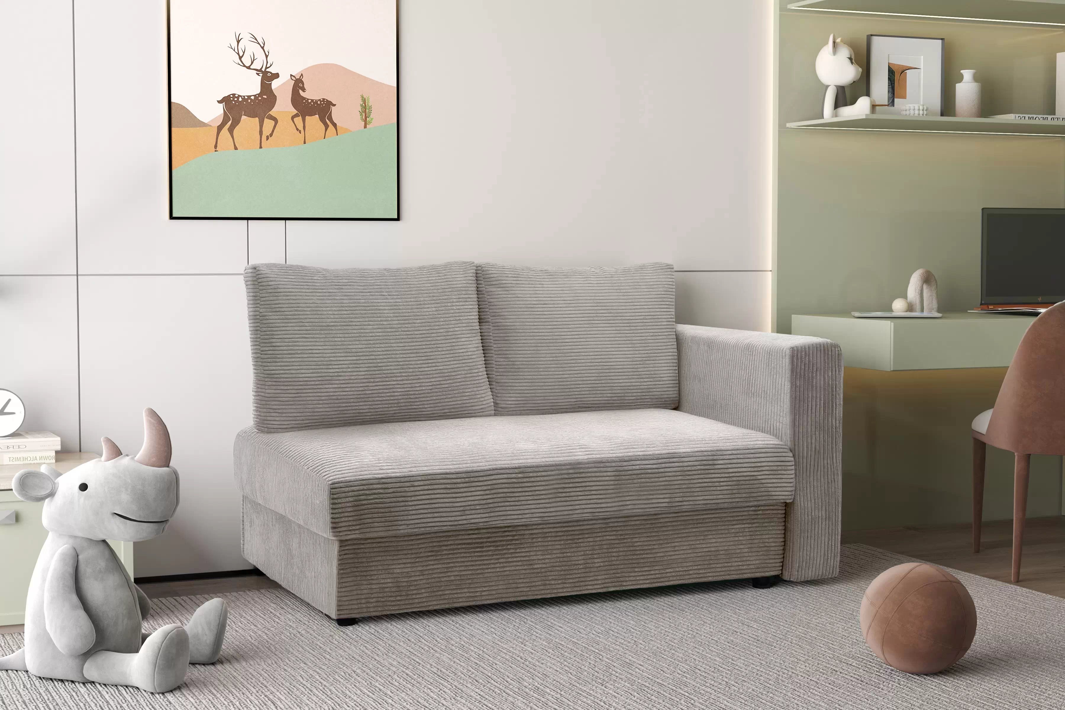 Válenda/Postel rozkladany Maciek levá - béžová manšestr Lincoln 83 Válenda/Postel rozkladany Maciek levá - béžová manšestr Lincoln 83