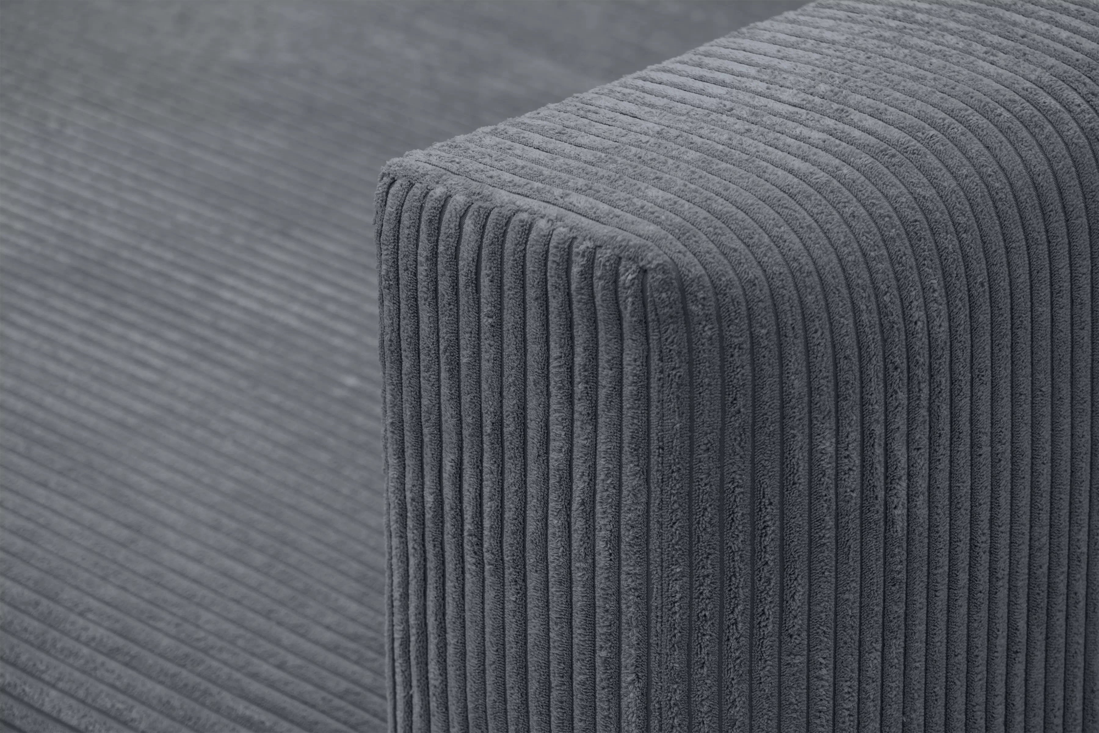 Rozkládací válenda s úložným prostorem Maciek levá - šedá Lincoln 85 Válenda/Postel rozkladany s úložným prostorem Maciek levá - šedá manšestr Lincoln 85