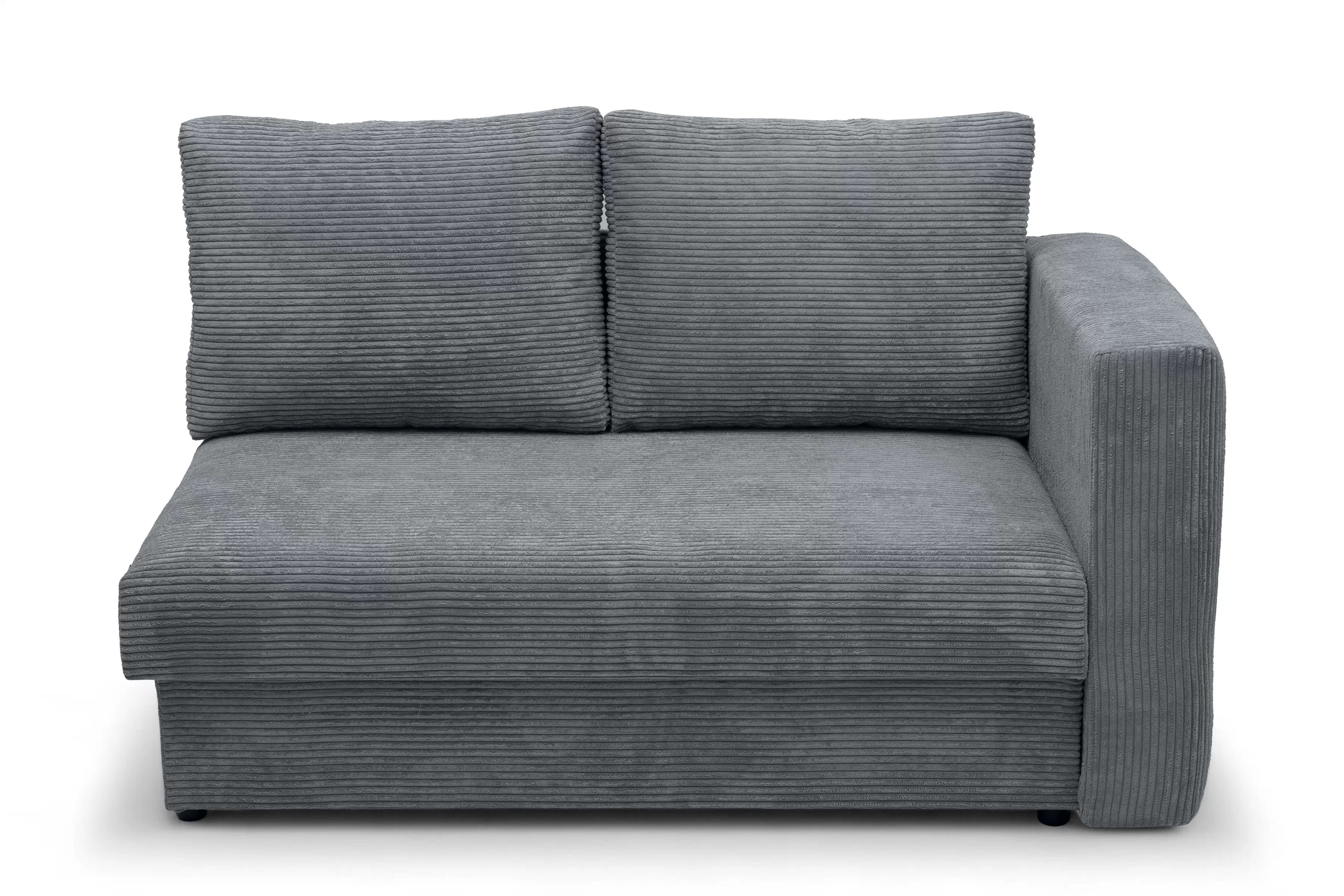 Rozkládací válenda s úložným prostorem Maciek levá - šedá Lincoln 85 Válenda/Postel rozkladany s úložným prostorem Maciek levá - šedá manšestr Lincoln 85