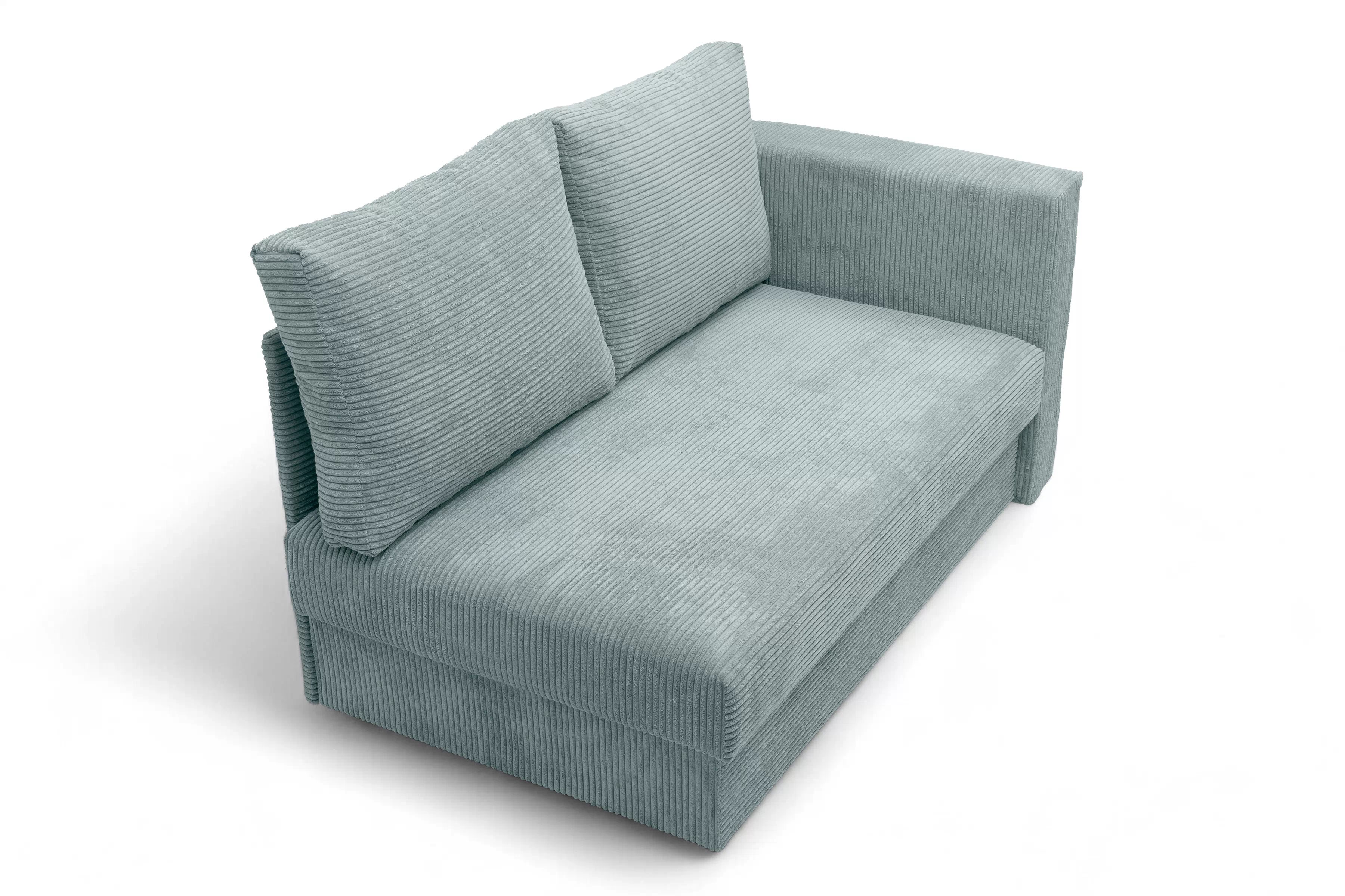 Rozkládací válenda s úložným prostorem Maciek levá - zelená Lincoln 72 Válenda/Postel rozkladany s úložným prostorem Maciek levá - zelená manšestr Lincoln 72