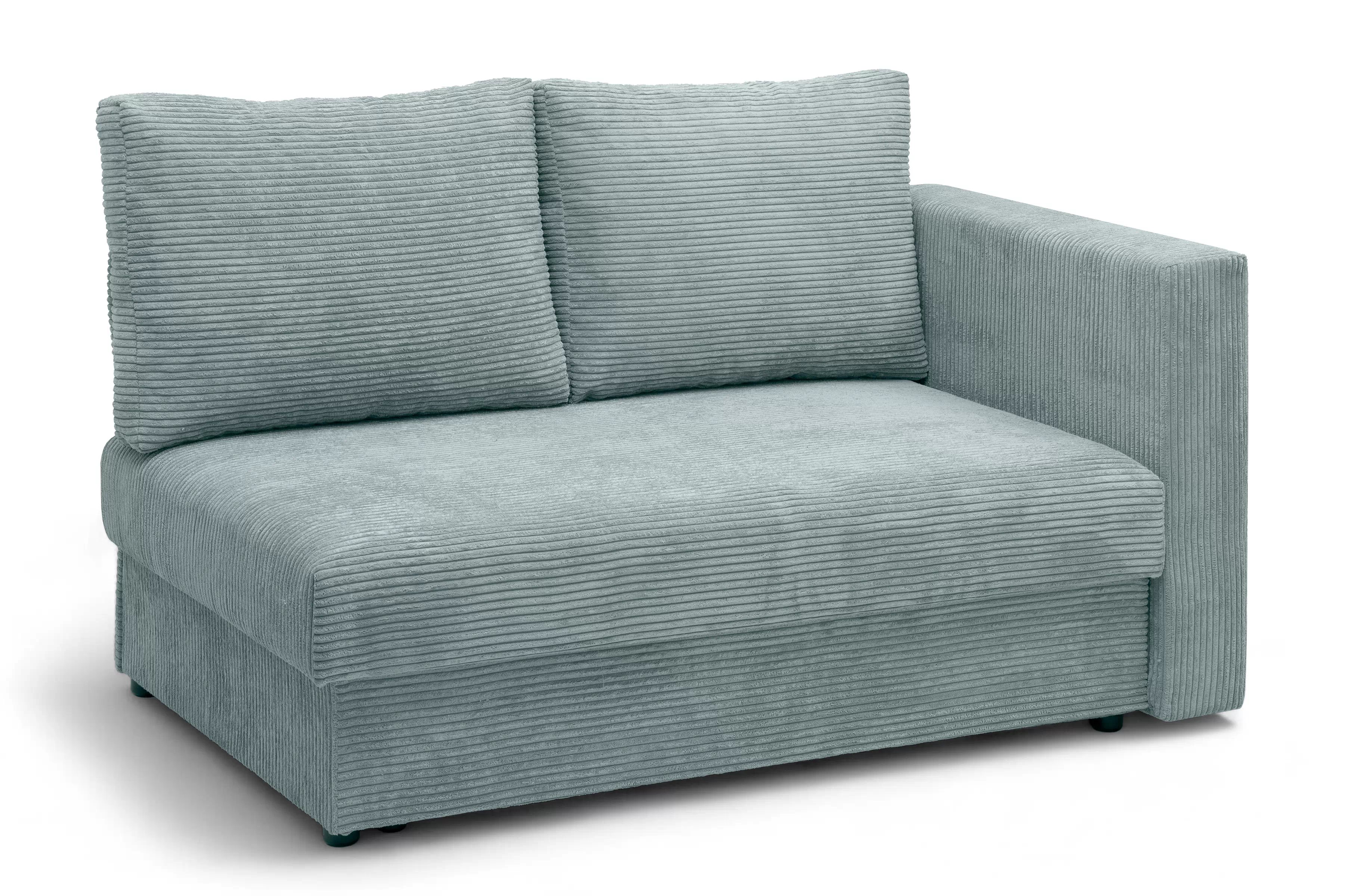 Rozkládací válenda s úložným prostorem Maciek levá - zelená Lincoln 72 Válenda/Postel rozkladany s úložným prostorem Maciek levá - zelená manšestr Lincoln 72