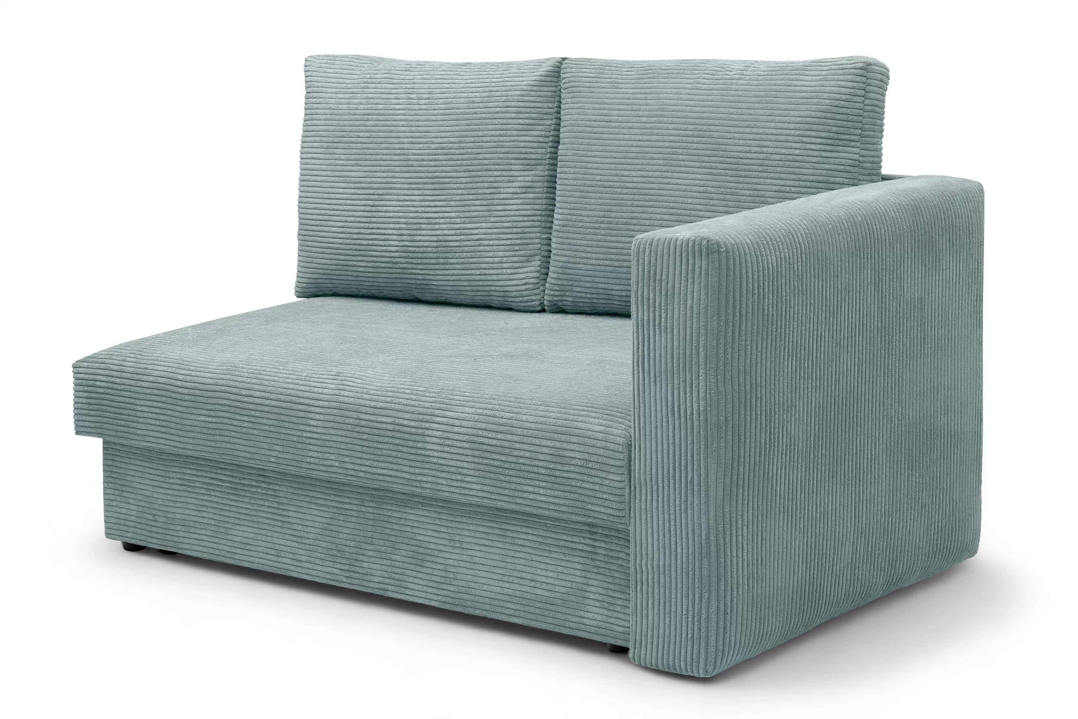 Rozkládací válenda s úložným prostorem Maciek levá - zelená Lincoln 72 Válenda/Postel rozkladany s úložným prostorem Maciek levá - zelená manšestr Lincoln 72