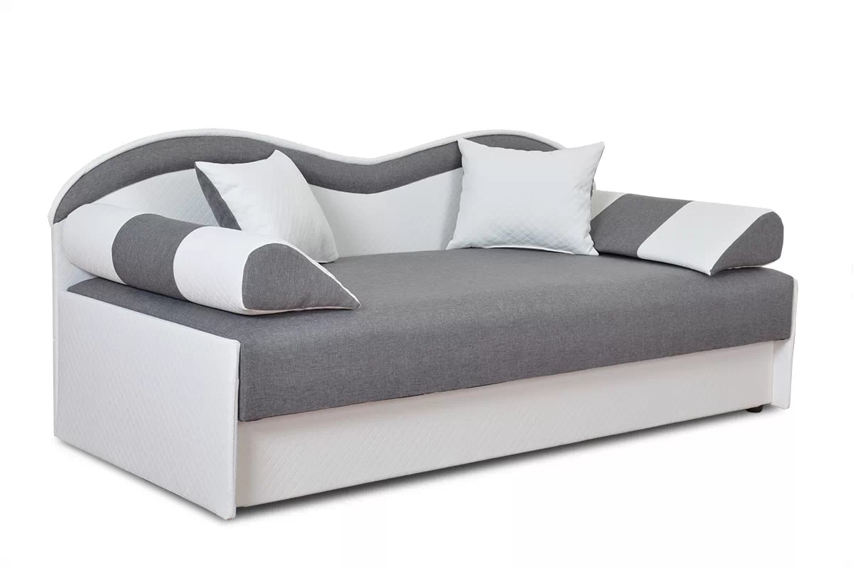 Váľanda Lupo s úložným priestorom Detská pohovka bialo šedý