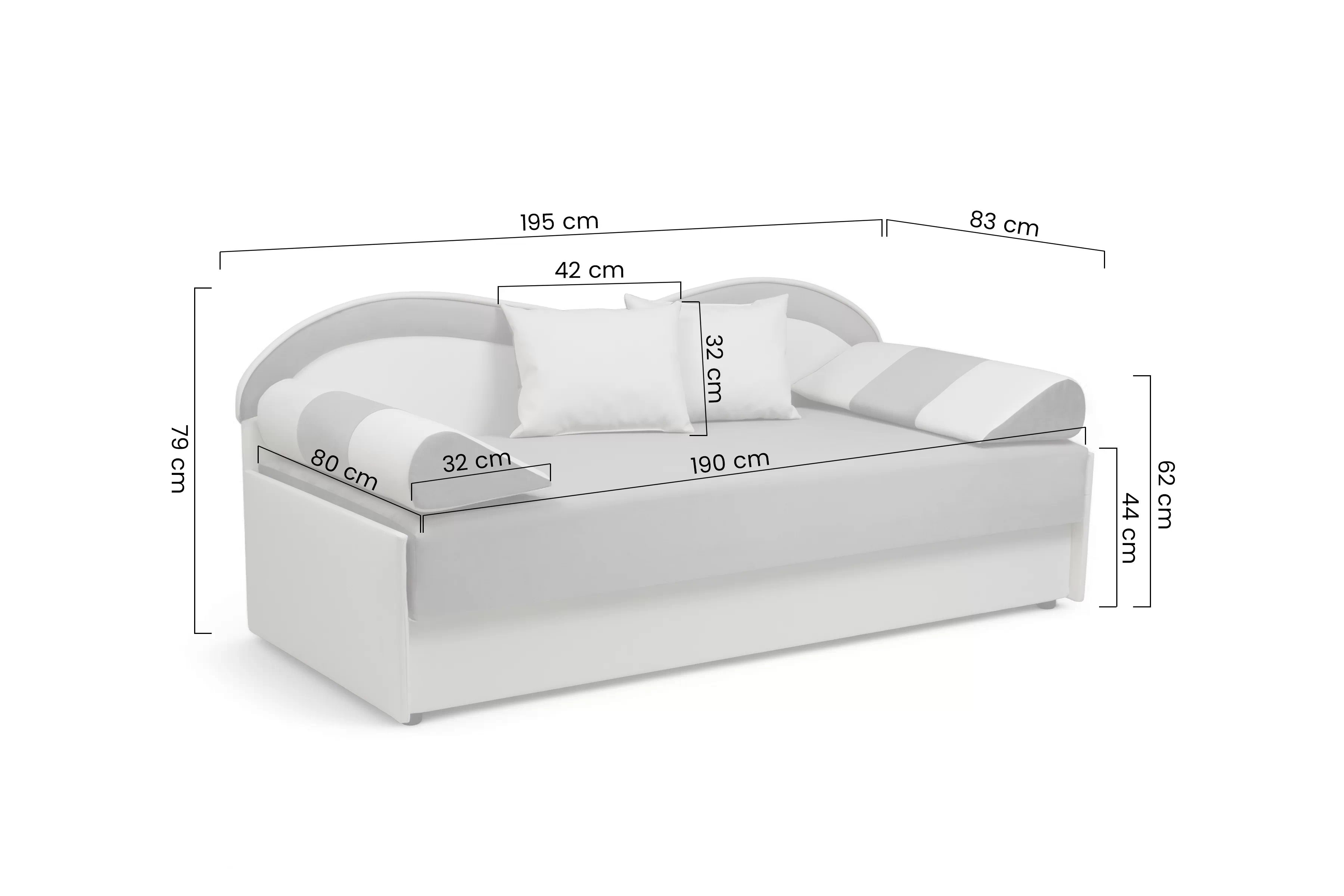 Váľanda Lupo s úložným priestorom Detská pohovka Pre mladých Lupo S vnútorným úložným priestorom