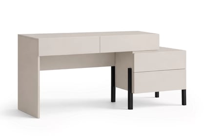 Toaletný stolík / písací stôl Jukon 143 cm - kašmírová / čierna