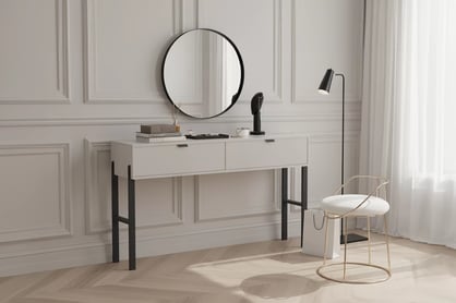 Toaletní stolek Cremona se zásuvkami - béžová Pískový  Toaletní stolek Cremona se zásuvkami - béžová Pískový 