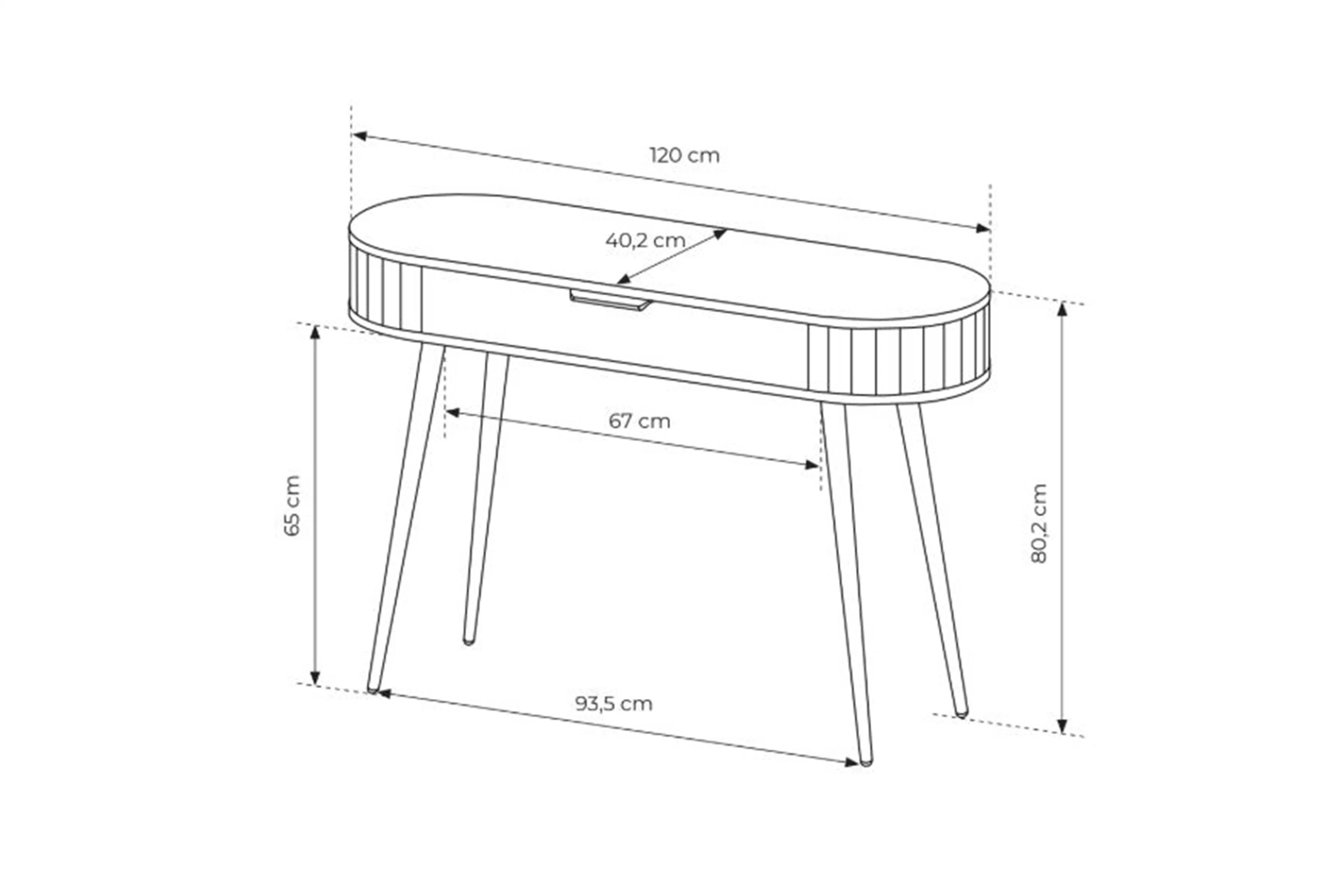 Toaletný stolík Luvio 120 cm so zásuvkou - dub cremona Toaletný stolík Luvio 120 cm z szuflada - Dub cremona