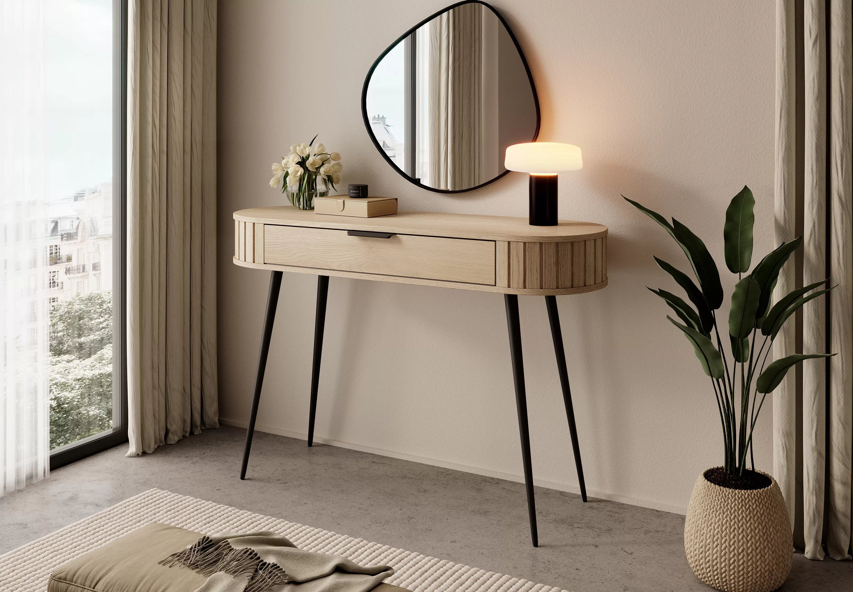 Toaletný stolík Luvio 120 cm so zásuvkou - dub cremona Toaletný stolík Luvio 120 cm z szuflada - Dub cremona