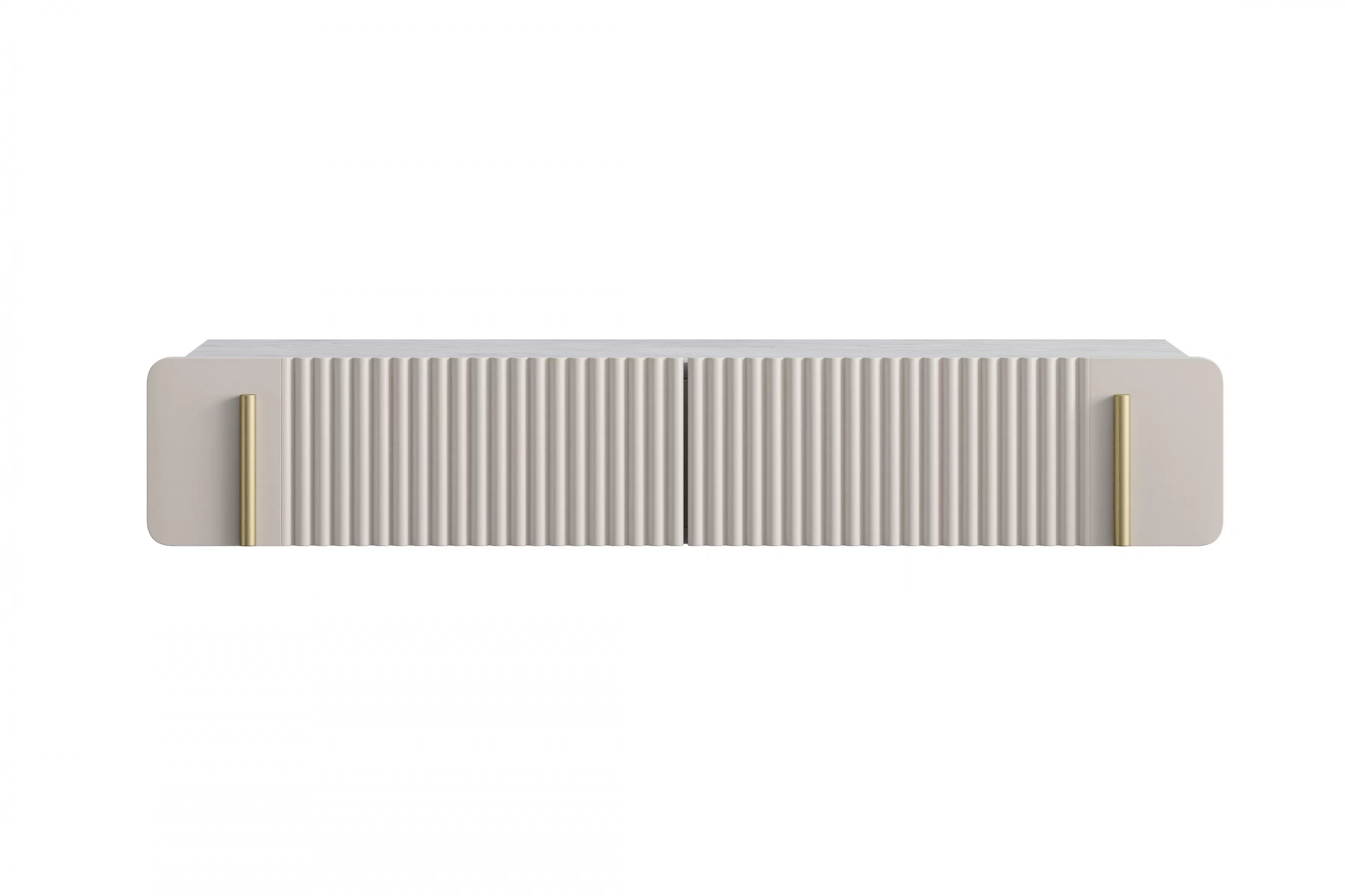 Závesný toaletný stolík Malmi 100 cm - kašmírová / crema bianca / zlatá Toaletný stolík Malmi 100 cm závesná so zásuvkami - kašmír / crema bianca / zlaté