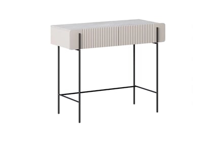 Toaletný stolík Malmi 100 cm - kašmírová / crema bianca / čierna