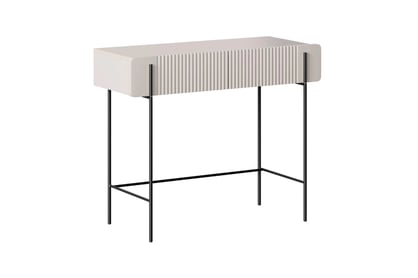 Toaletný stolík Malmi 100 cm - kašmírová / čierna