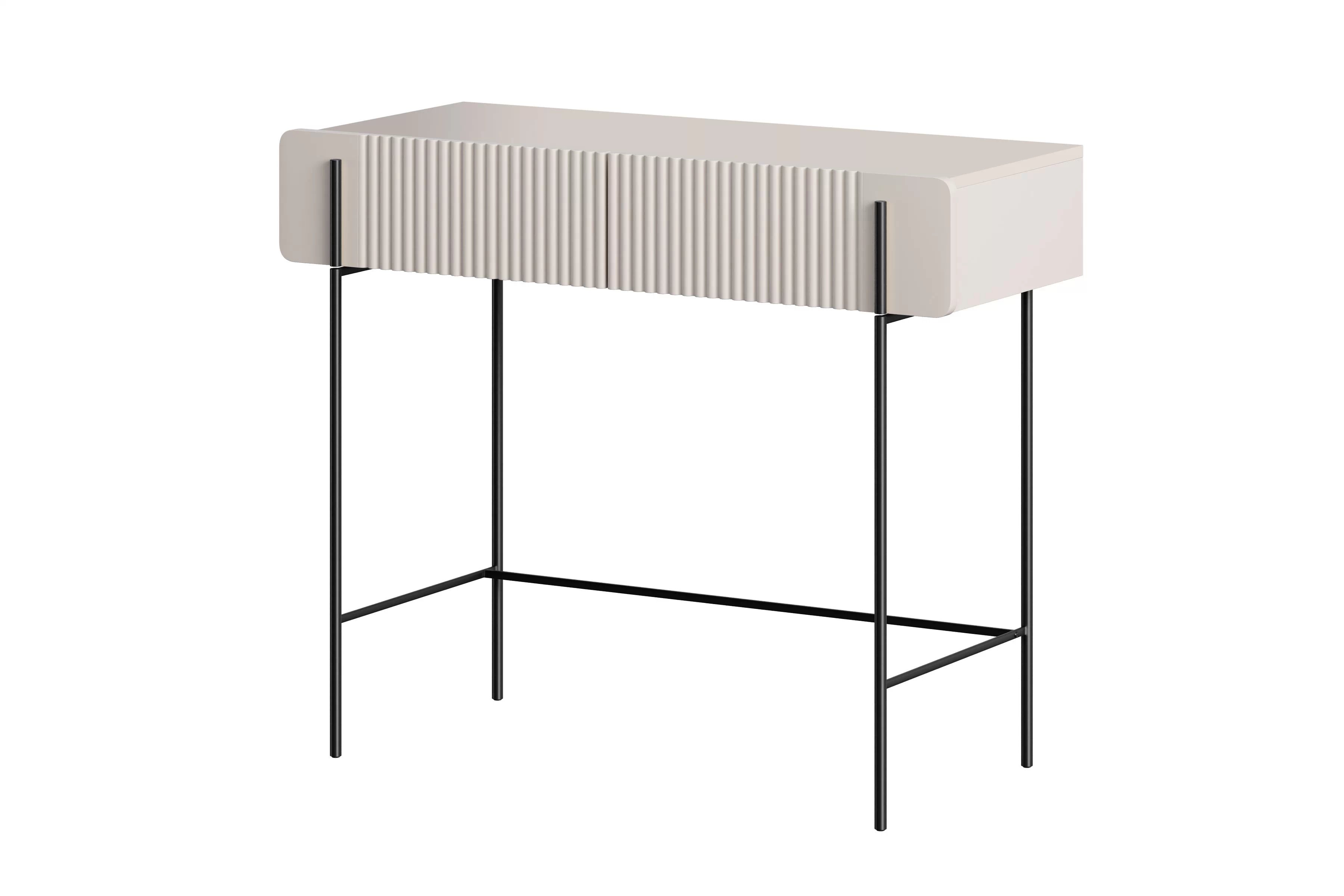 Toaletní stolek Malmi 100 cm se zásuvkami - kašmírová / černé nožky Toaletní stolek Malmi 100 cm se zásuvkami - kašmír / černá nozki