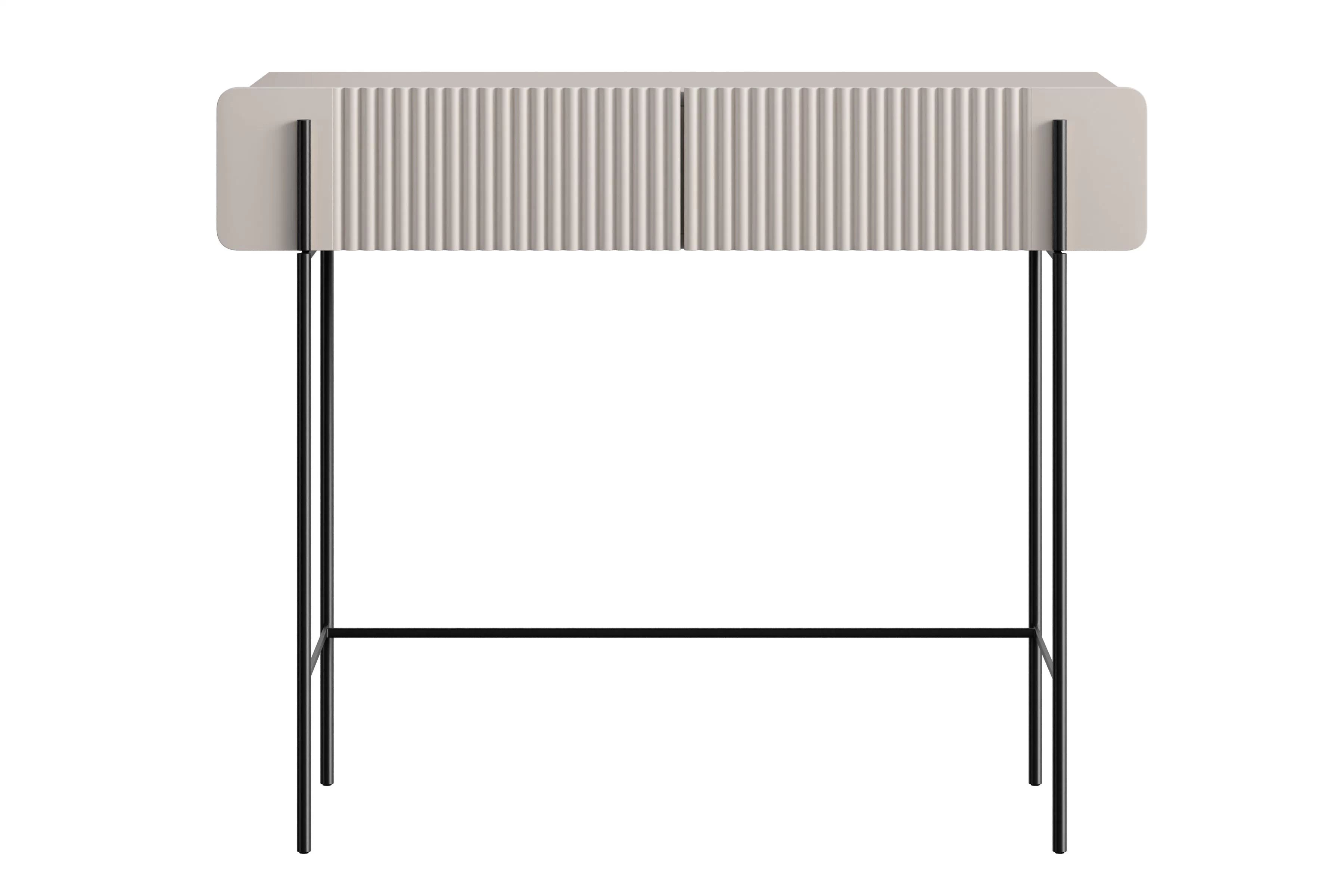 Toaletní stolek Malmi 100 cm se zásuvkami - kašmírová / černé nožky Toaletní stolek Malmi 100 cm se zásuvkami - kašmír / černá nozki