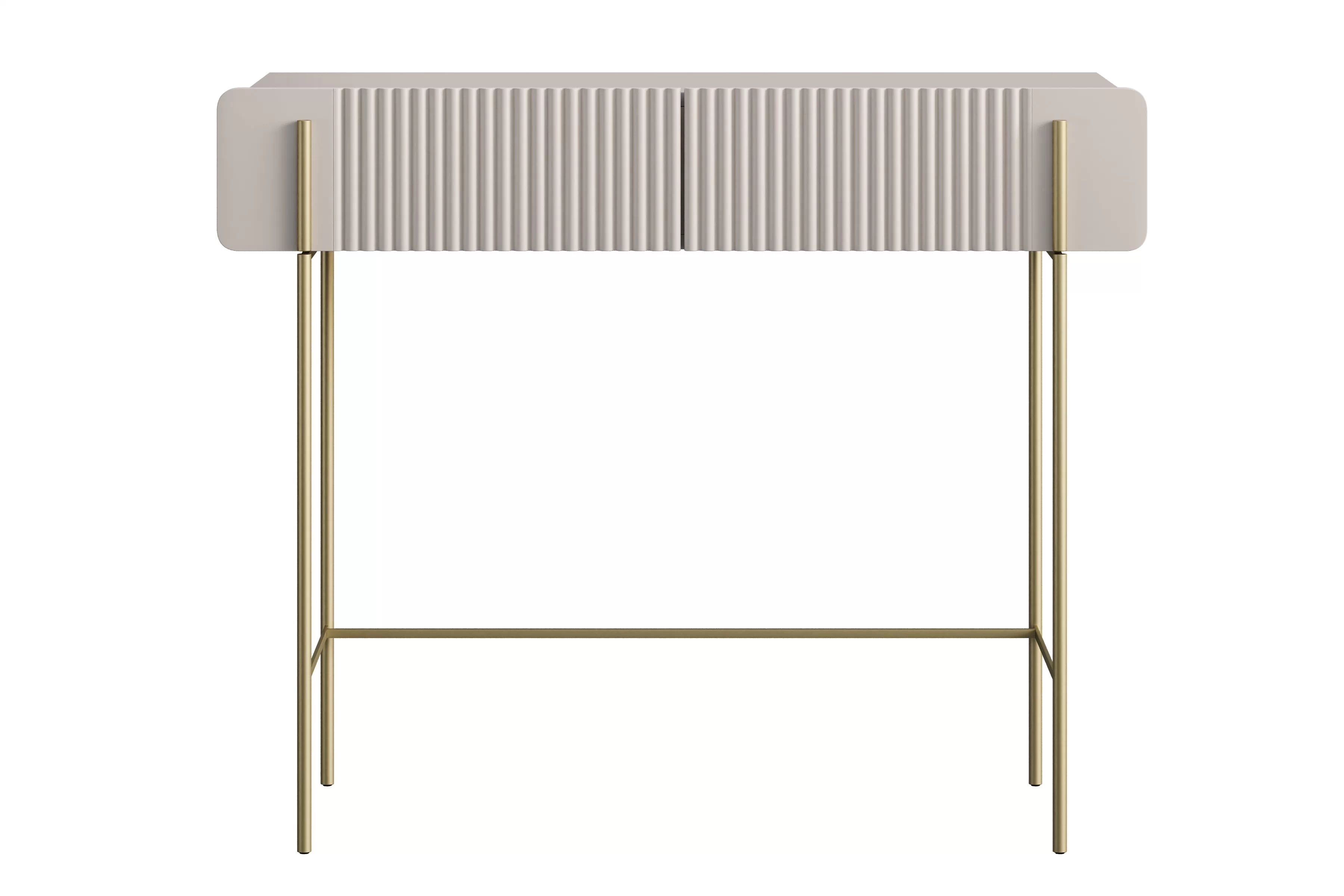 Toaletní stolek Malmi 100 cm se zásuvkami - kašmírová / zlaté nožky Toaletní stolek Malmi 100 cm se zásuvkami - kašmír / zlote nozki