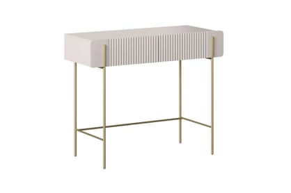 Toaletný stolík Malmi 100 cm - kašmírová / zlatá