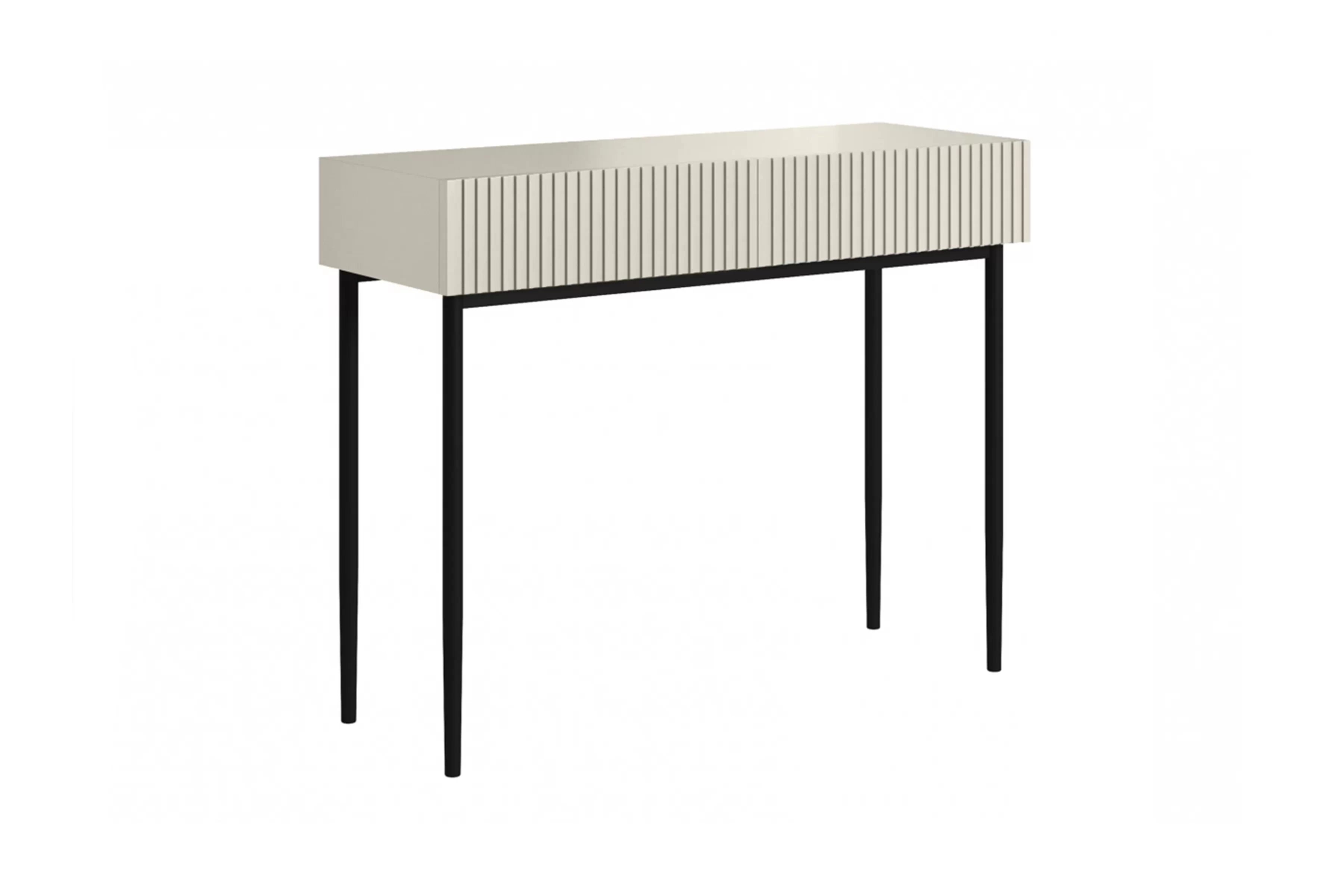 Toaletný stolík Nicole 100 cm so zásuvkami - kašmír / čierne nohy Toaletný stolík Nicole 100 cm so zásuvkami - kašmír / čierny nozki