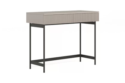 Toaletný stolík Nubo 97 cm - kašmírová / čierna